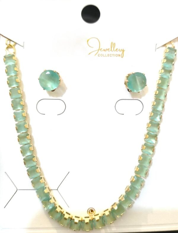 Crystal Pendant Set for Women Wedding Party Wear